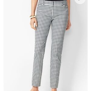 Talbots Black and White Gingham Straight Leg Pants